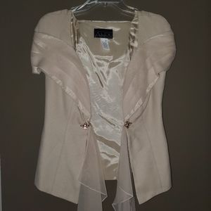 Alex Evenings short sleeve Jacket- Size 4 Tan